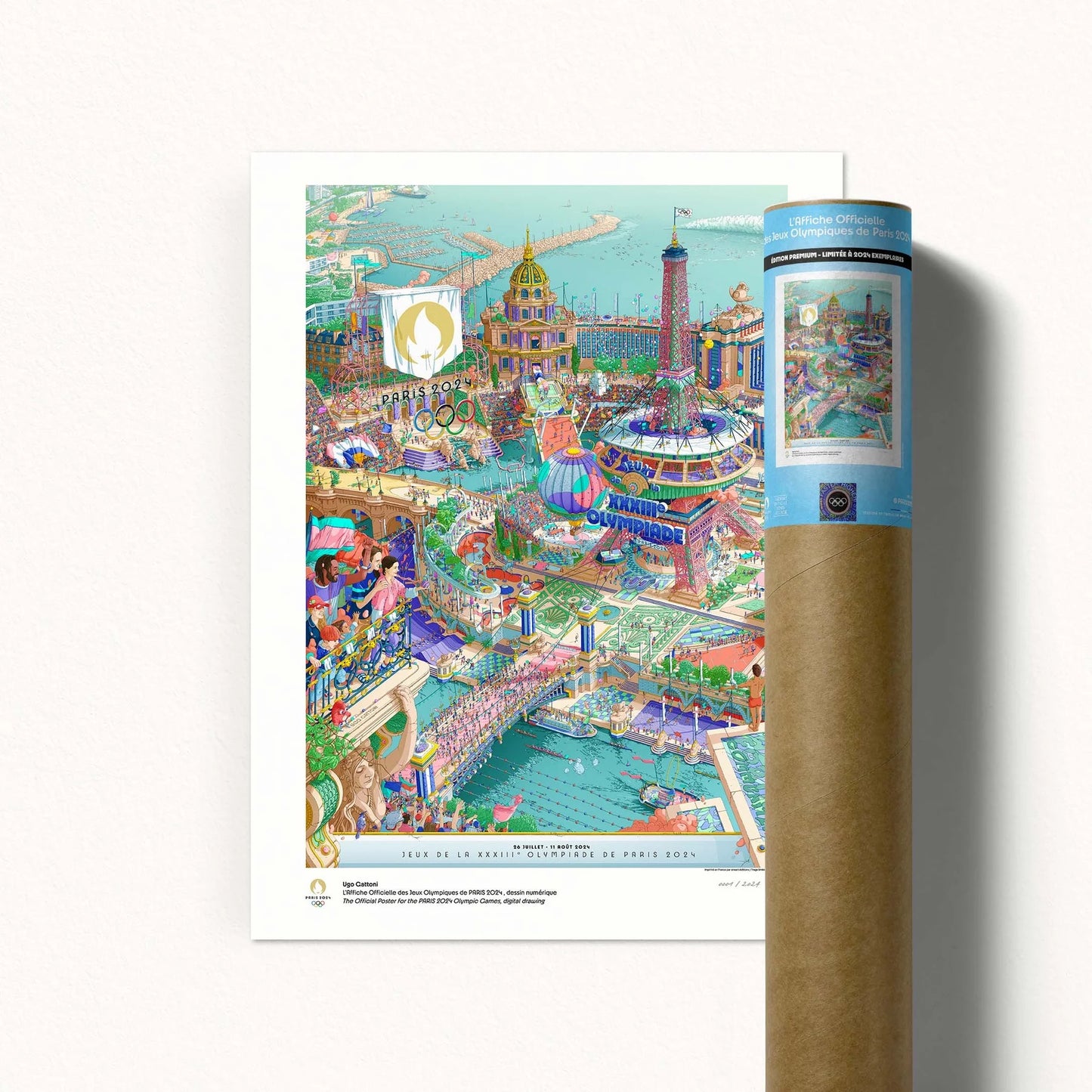 限量版海報|最大尺寸|全球限量2024張|巴黎奧運 限量 海報|