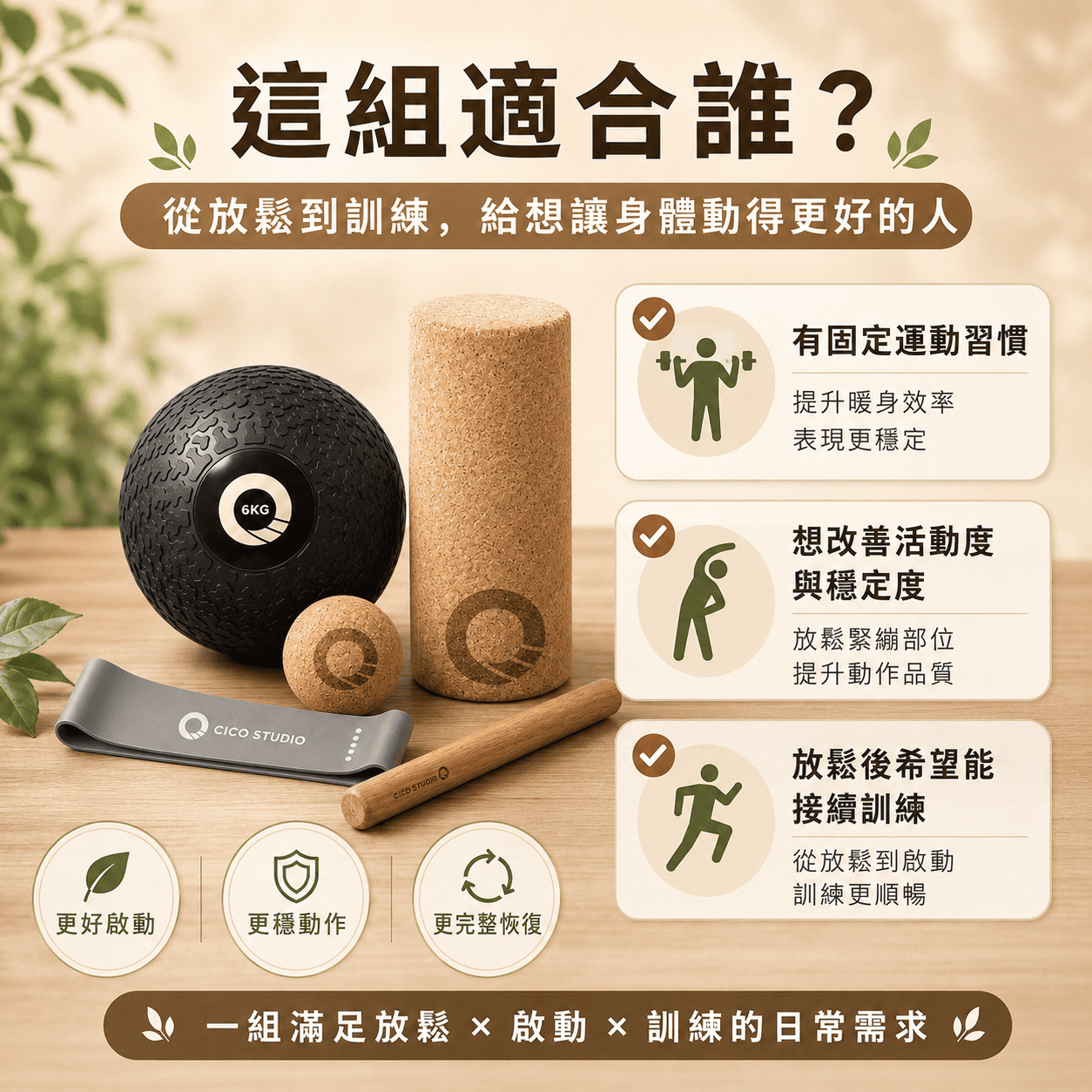 【新春限定】$2499 全身整合組合包|從筋膜放鬆到動作啟動|專業運動者首選五件組