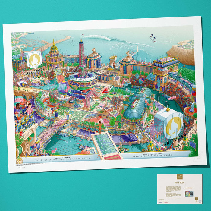 Paris 2024 官方海報|經典全幅複刻版