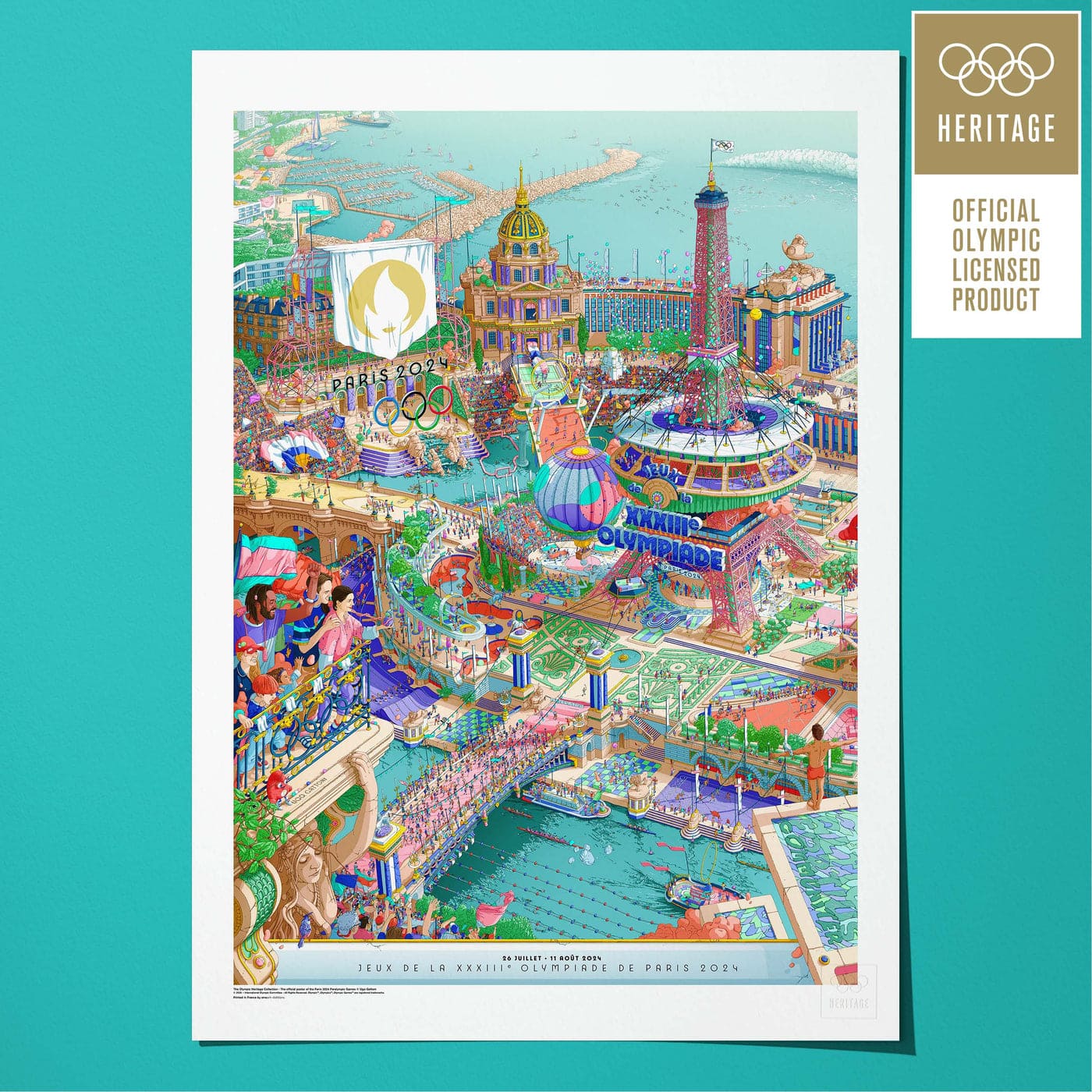 Paris 2024 Olympic & Paralympic Classic Poster Set | 2024 巴黎奧運官方海報 - 經典彩色對畫組