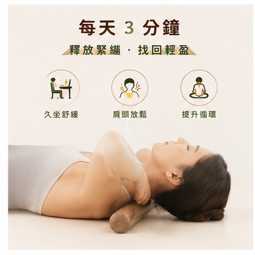 【新春限定】$999 帶回全身舒壓｜原木放鬆棍・軟木球・彈力帶｜零門檻入門組合