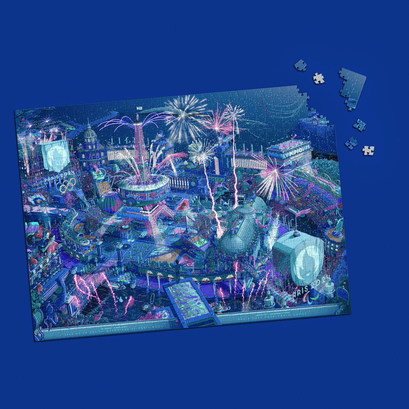 Paris 2024 Official Licensed Puzzle - Night Edition (1000 Pieces) | 2024 巴黎奧運官方紀念拼圖 - 黑夜限量版