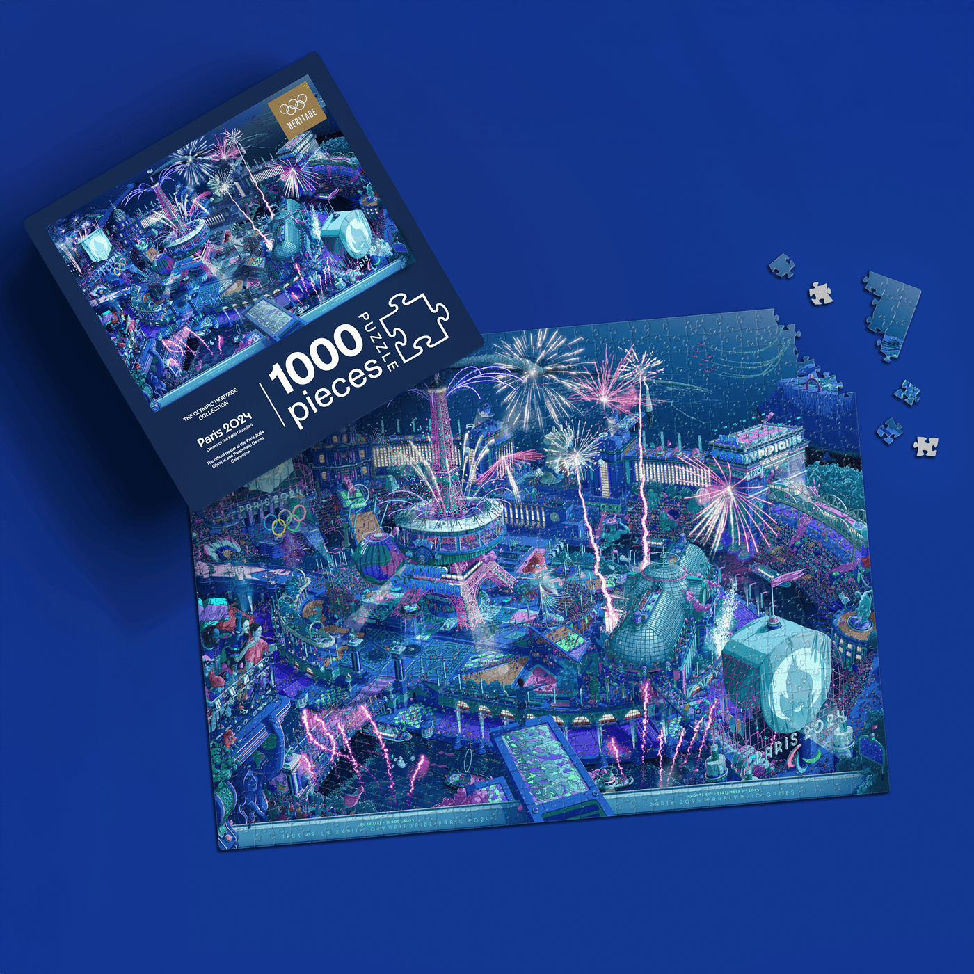 Paris 2024 Official Licensed Puzzle - Night Edition (1000 Pieces) | 2024 巴黎奧運官方紀念拼圖 - 黑夜限量版