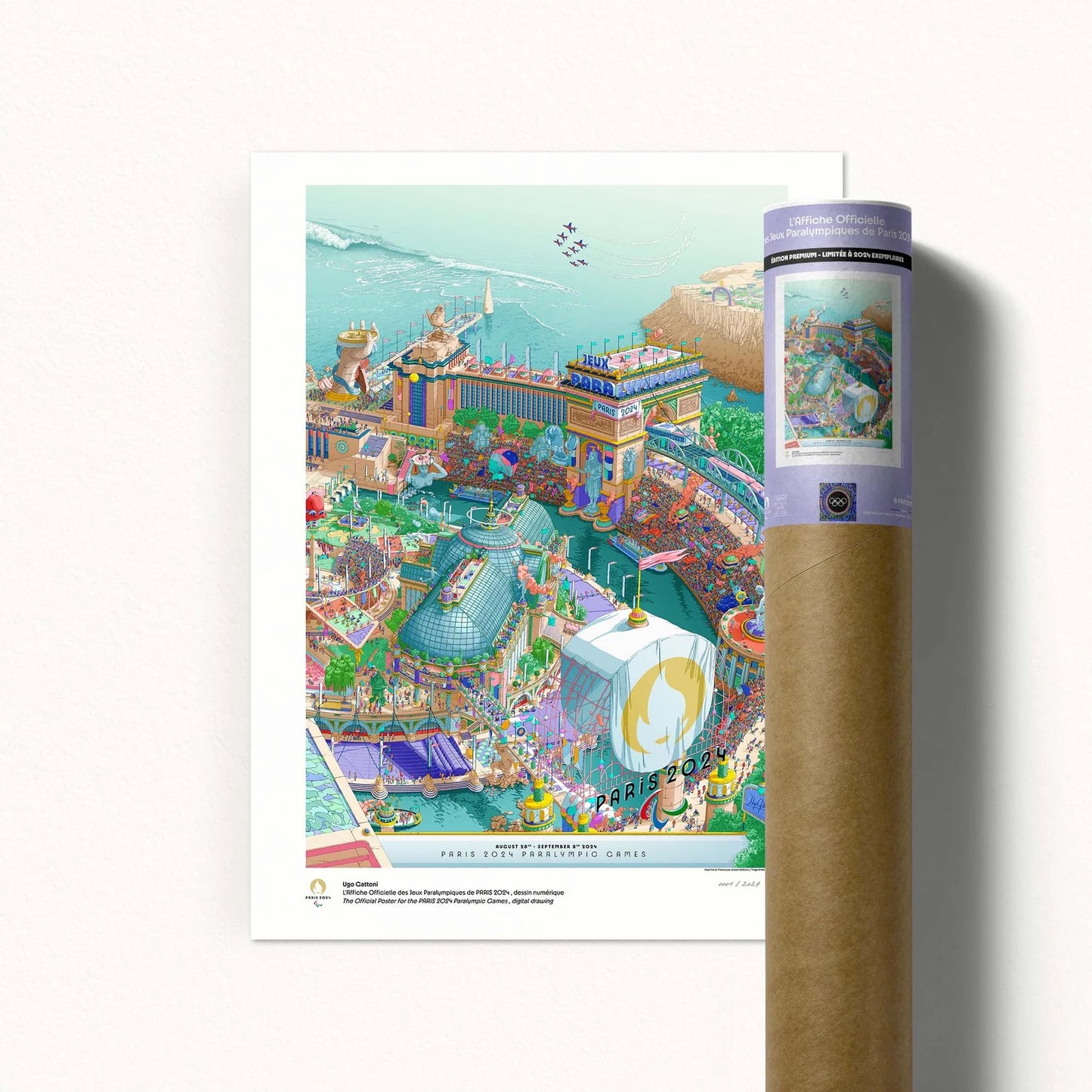 限量版海報｜最大尺寸｜全球限量2024張｜巴黎奧運 限量 海報｜