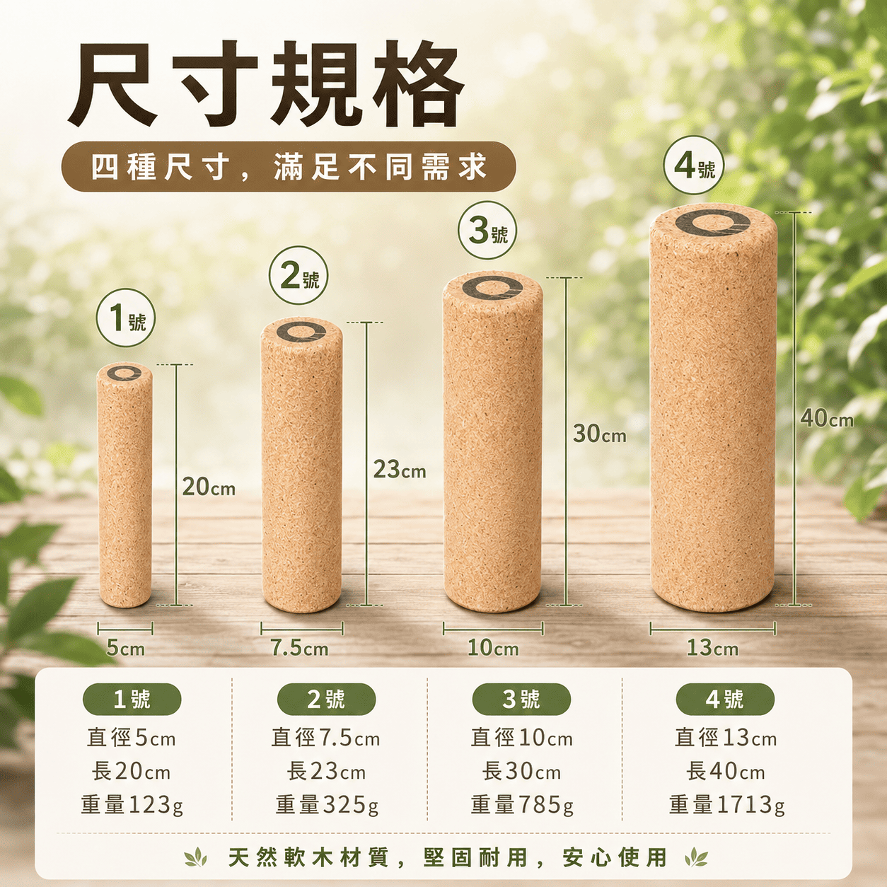 軟木按摩滾筒