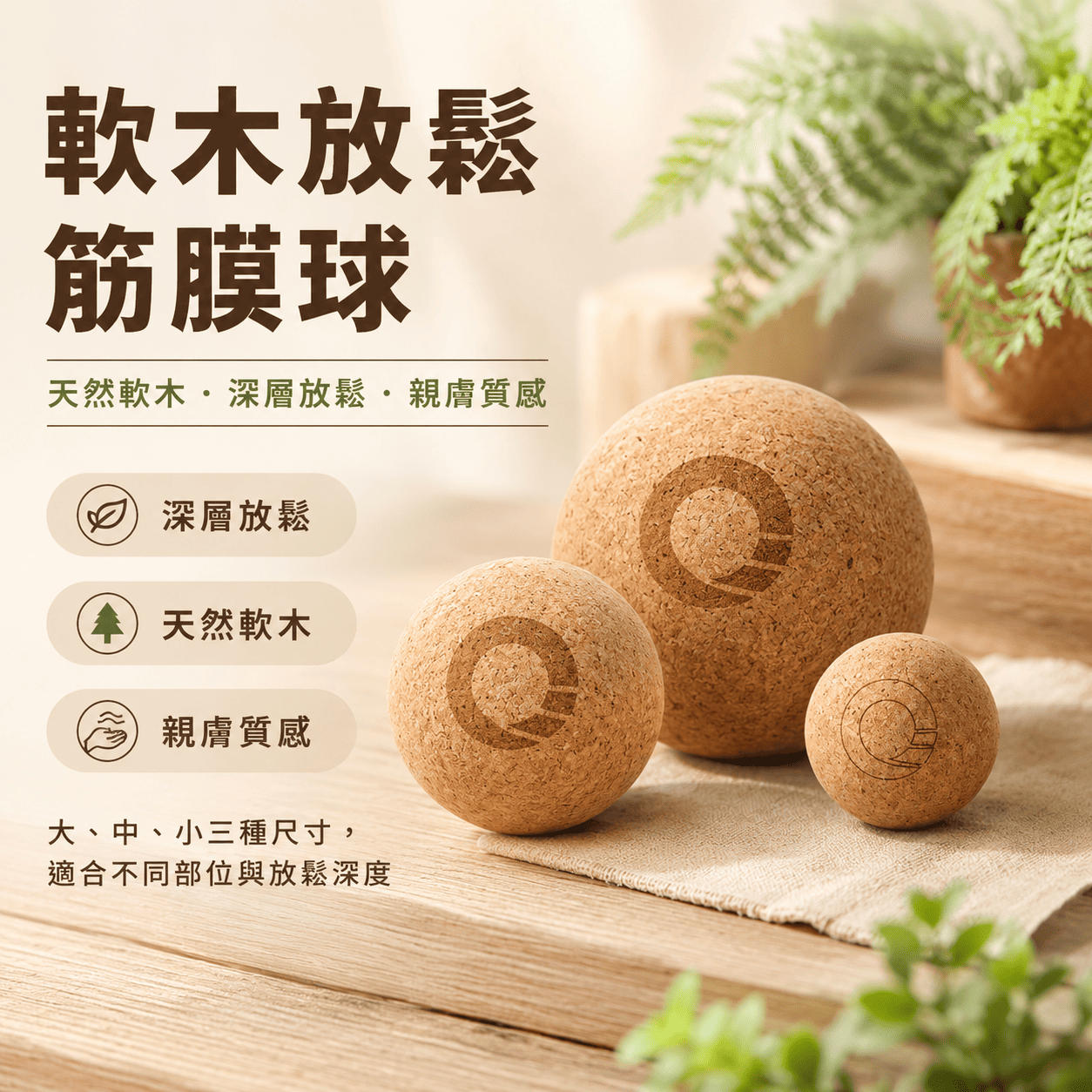 軟木塞按摩球
