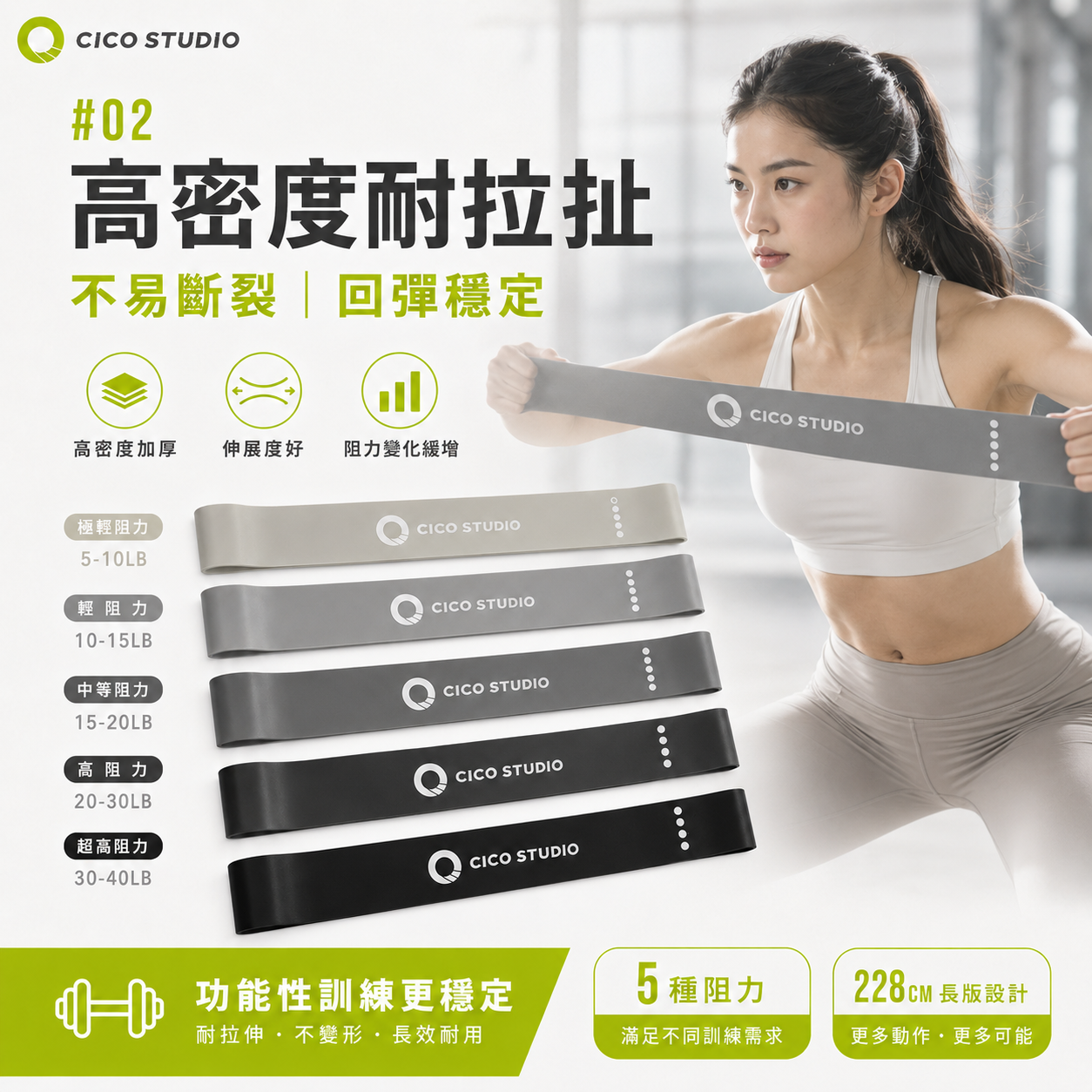 長板乳膠彈力帶
