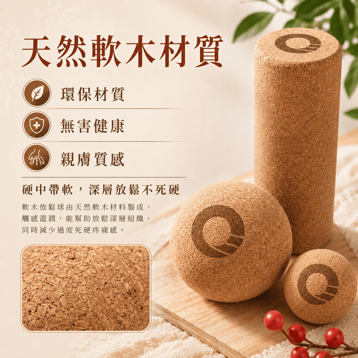 【凝聚 ｜優惠組】放鬆滾筒 x 放鬆筋膜球