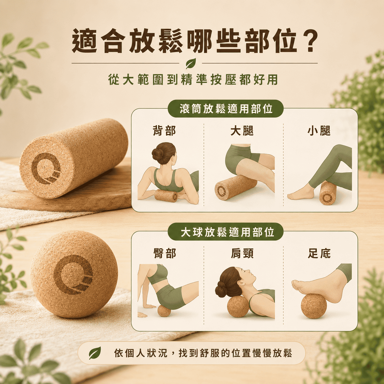 【凝聚｜優惠組】滾筒 x 放鬆筋膜球