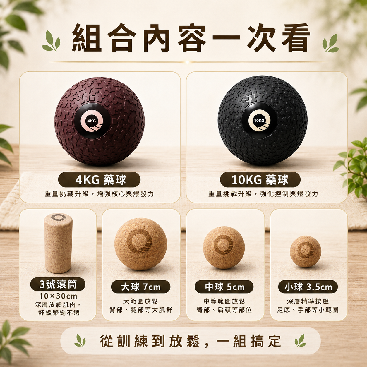 【凝聚 ｜優惠組】滾筒 x 藥球 x 放鬆球