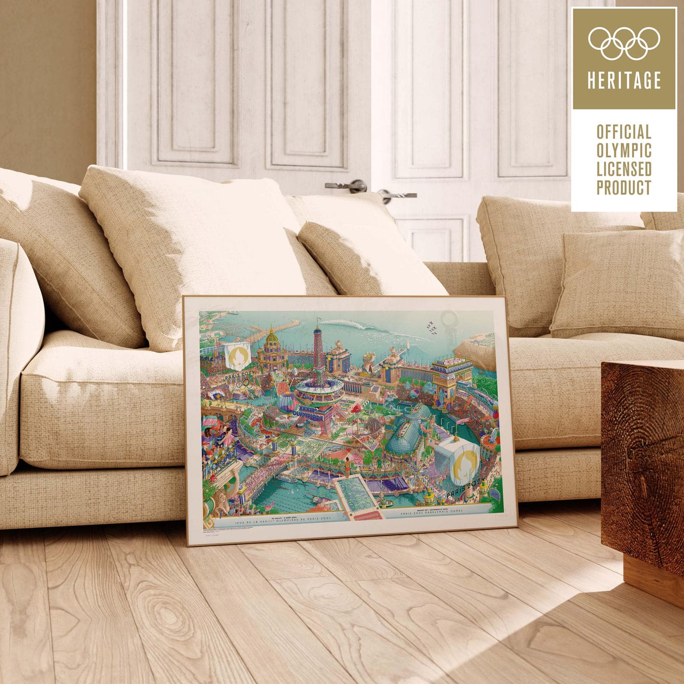 Paris 2024 Official Poster Classic Edition - Full Panorama | 2024 巴黎奧運官方海報 - 經典全幅複刻版