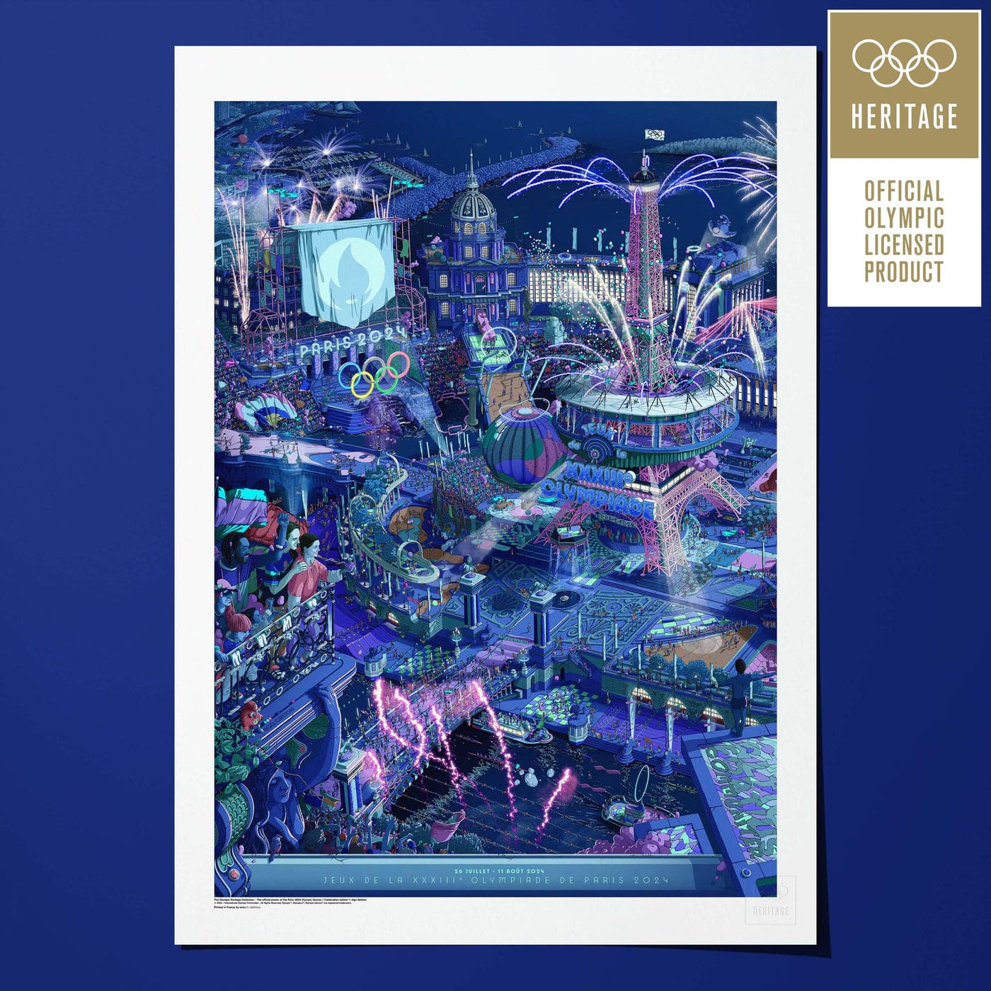 Paris 2024 Olympic & Paralympic Night Poster Set (Diptych) | 2024 巴黎奧運官方海報 - 黑夜限量對畫組