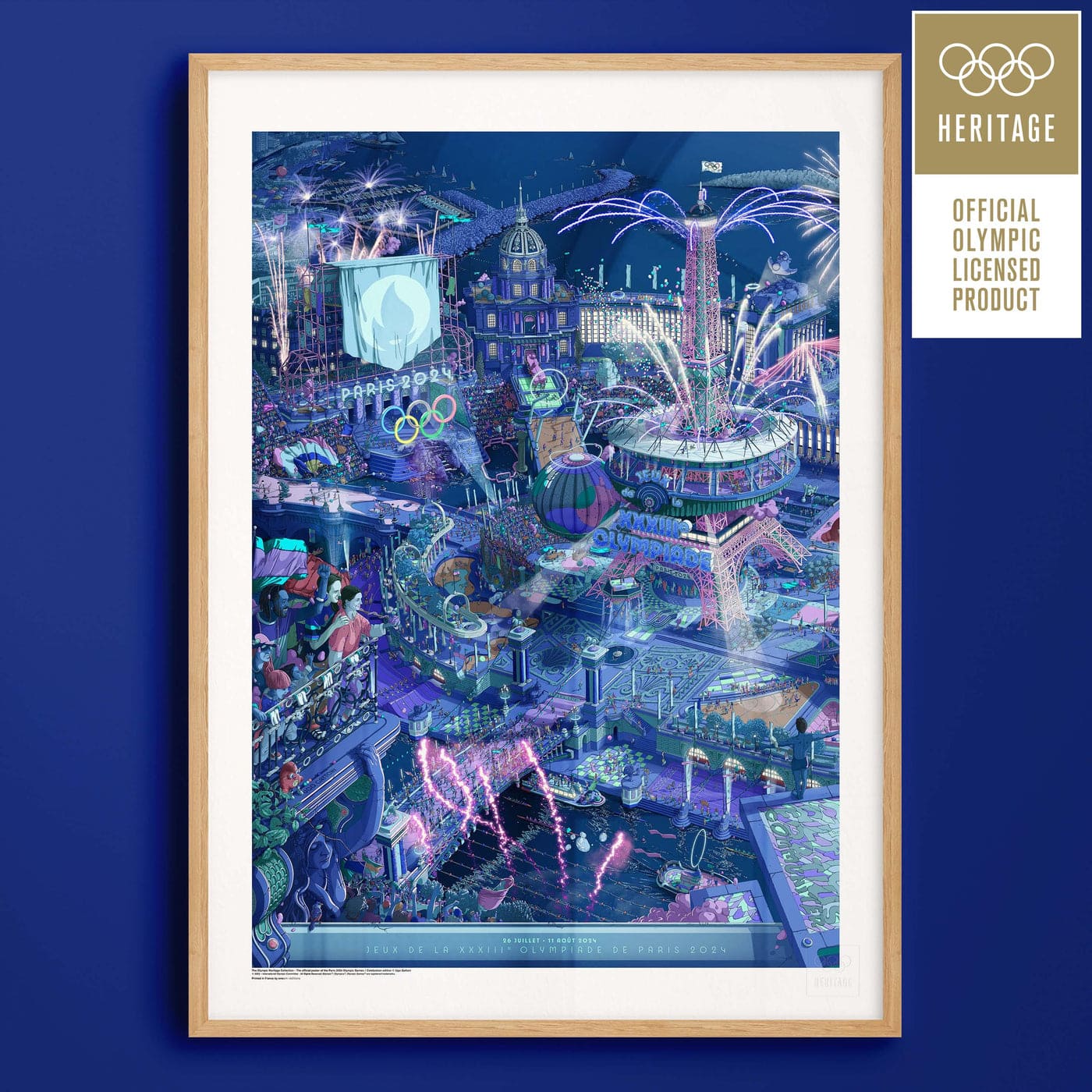 Paris 2024 Olympic & Paralympic Night Poster Set (Diptych) | 2024 巴黎奧運官方海報 - 黑夜限量對畫組
