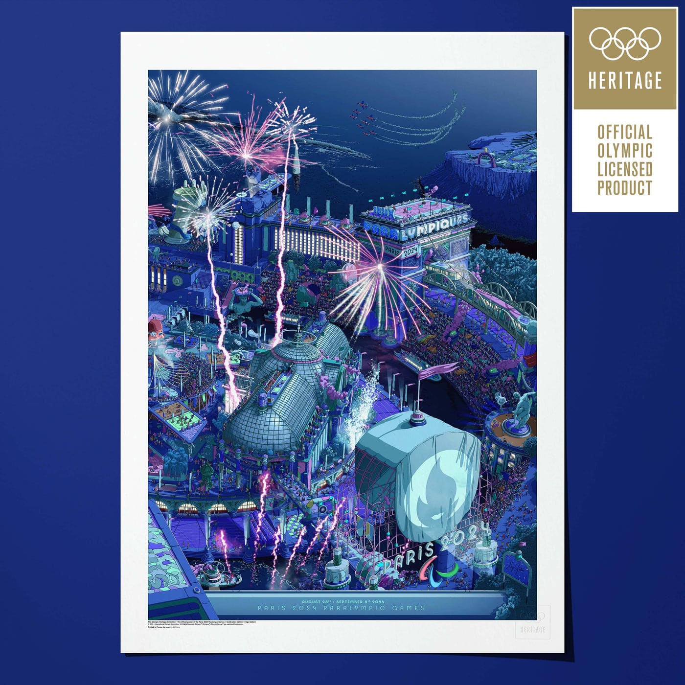 Paris 2024 Olympic & Paralympic Night Poster Set (Diptych) | 2024 巴黎奧運官方海報 - 黑夜限量對畫組