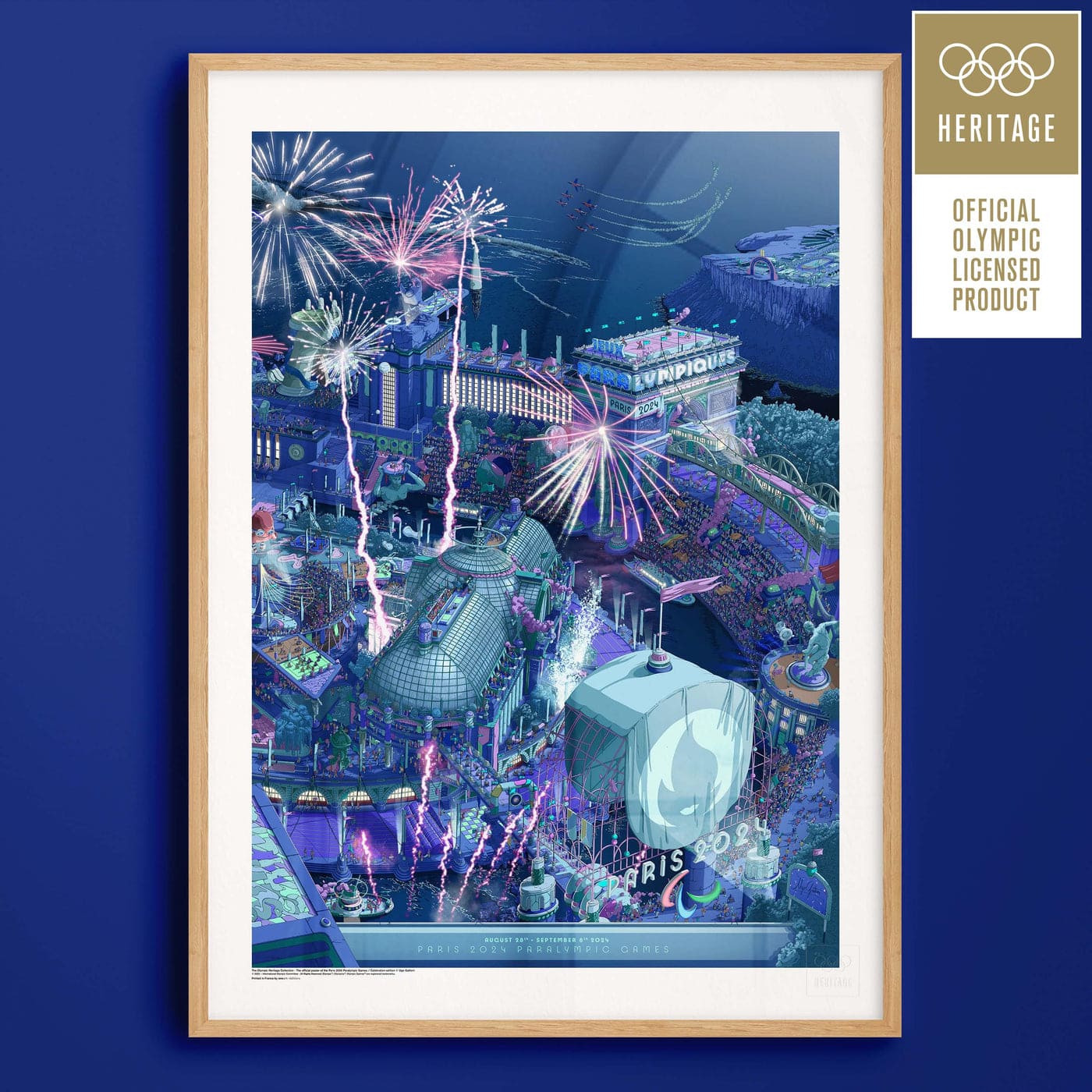 Paris 2024 Olympic & Paralympic Night Poster Set (Diptych) | 2024 巴黎奧運官方海報 - 黑夜限量對畫組