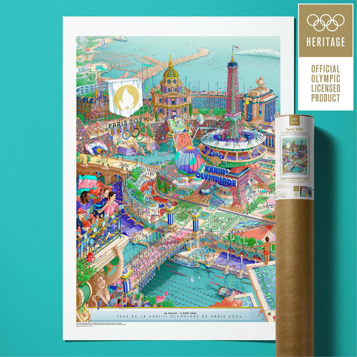 Paris 2024 官方海報對畫組｜經典彩色