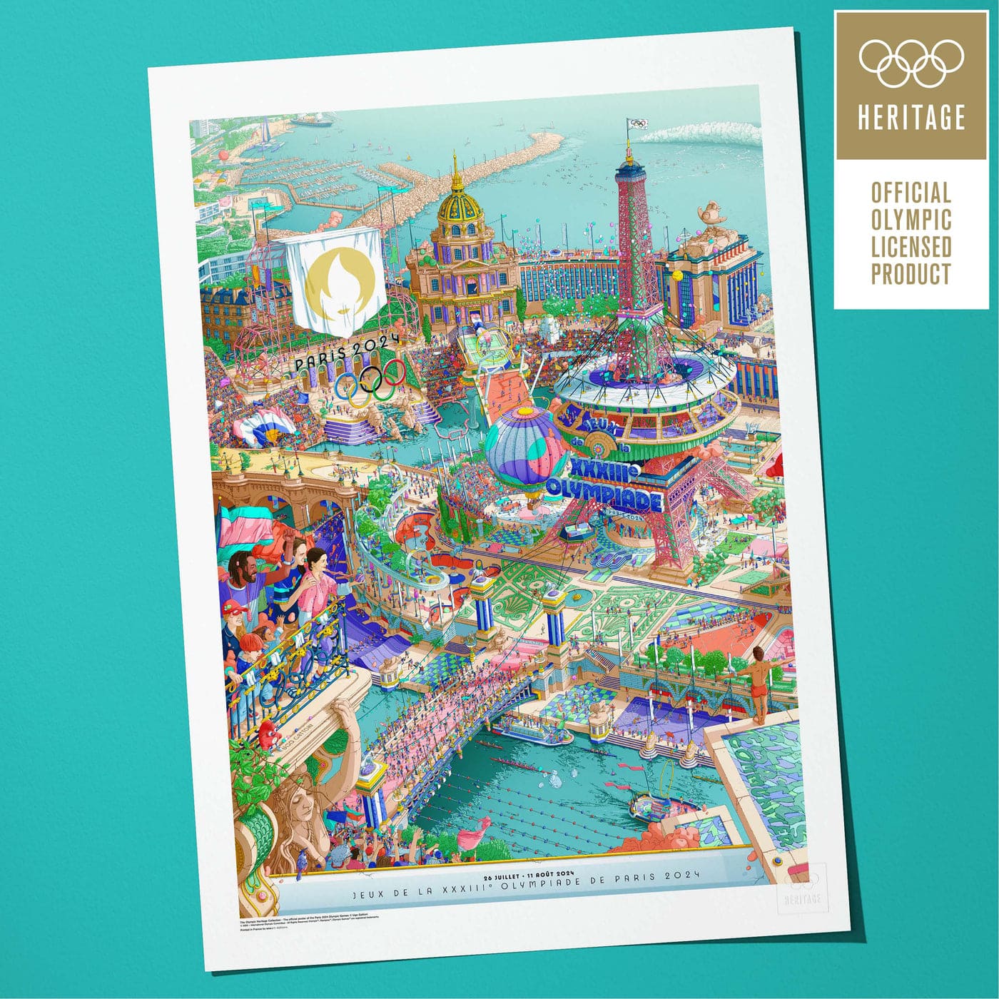 Paris 2024 Olympic & Paralympic Classic Poster Set | 2024 巴黎奧運官方海報 - 經典彩色對畫組