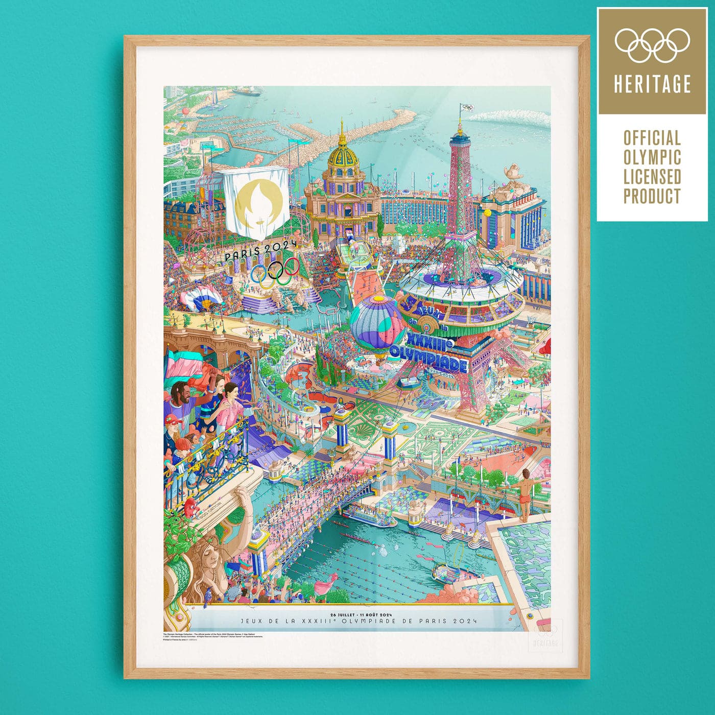 Paris 2024 Olympic & Paralympic Classic Poster Set | 2024 巴黎奧運官方海報 - 經典彩色對畫組
