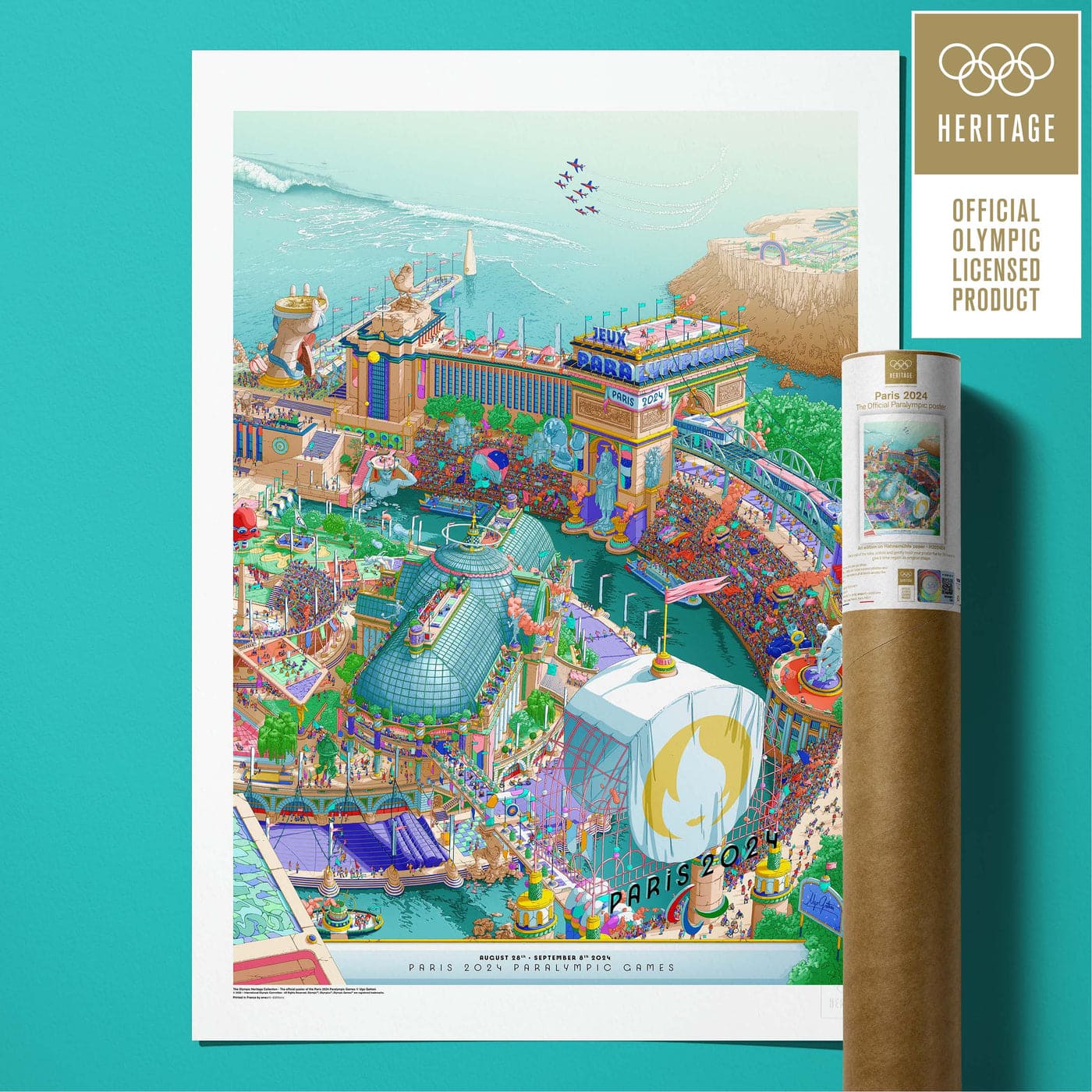 Paris 2024 Olympic & Paralympic Classic Poster Set | 2024 巴黎奧運官方海報 - 經典彩色對畫組