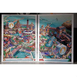 2024 巴黎奧運厚紙板海報